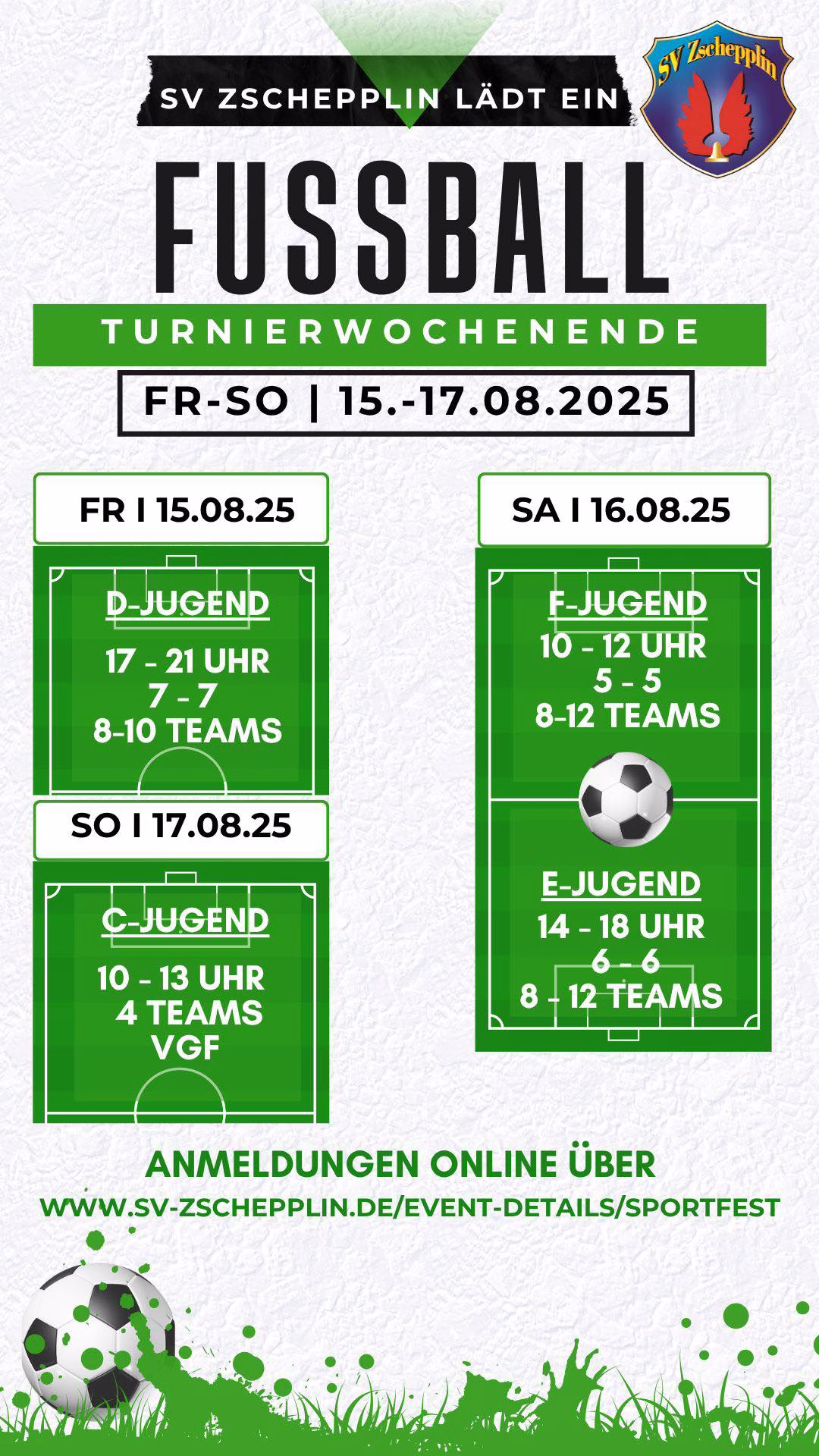 Fußball Turnierwochenende SV Zschepplin