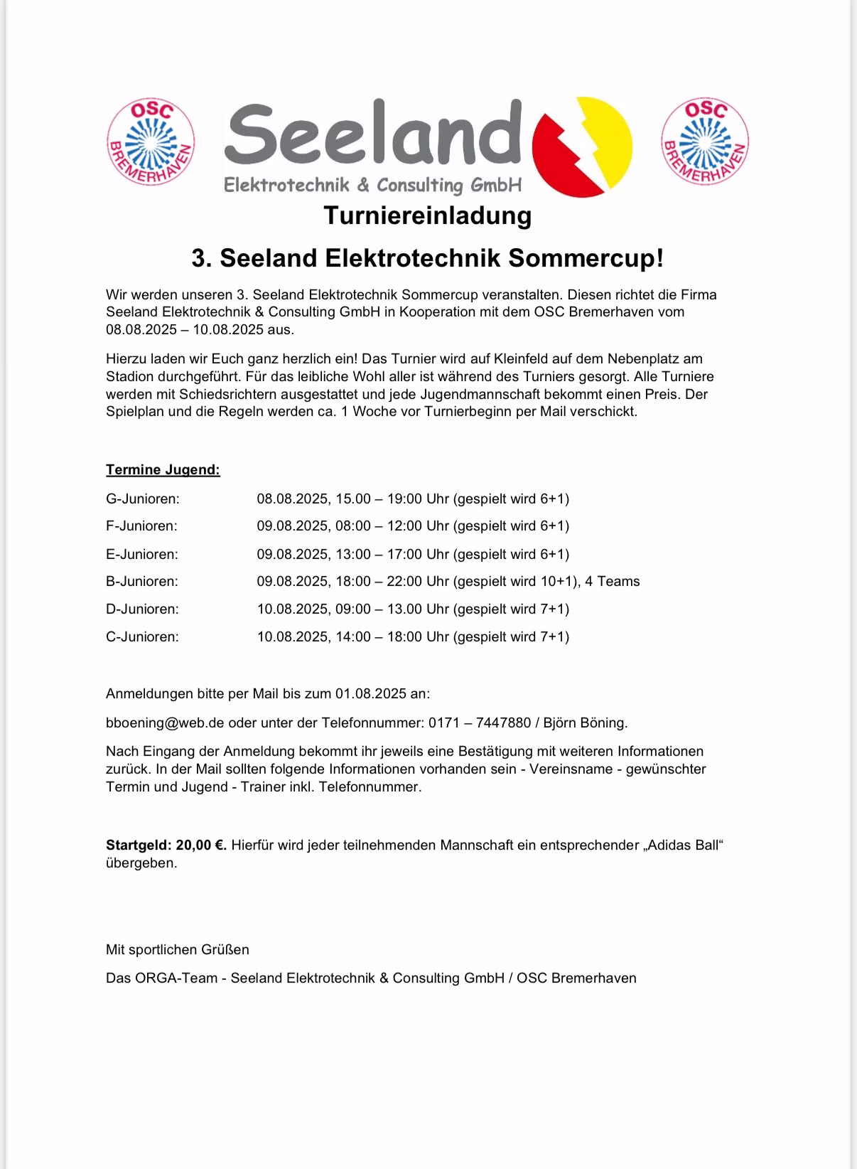 3. Seeland Elektrotechnik Sommercup